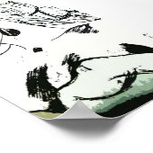 Poster einer Frau, Seitenprofil (Ecke)