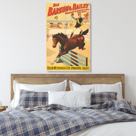 Poster eines auf Pferd Stehenden Mannes Leinwanddruck (Insitu (Schlafzimmer))