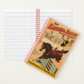 Poster eines auf Pferd Stehenden Mannes Notizblock (Innen)