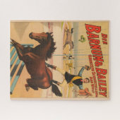 Poster eines auf Pferd Stehenden Mannes Puzzle (Horizontal)