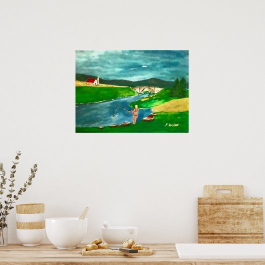 Poster eines gefangenen Mädchens (Küche)