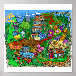 Poster eines Öko Lifestyle.