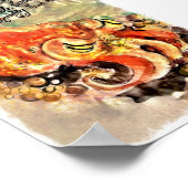 Poster eines Pinsels und eines Farbgemäldes eines (Ecke)