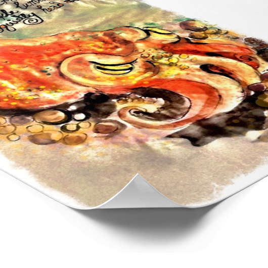 Poster eines Pinsels und eines Farbgemäldes eines (Ecke)