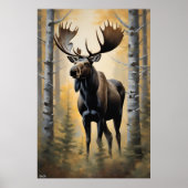 Poster | Elch | Malstil (Vorne)