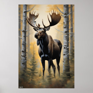 Poster   Elch   Malstil