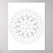 Poster - Elegantes Mandala Muster in Farbe (Vorne)