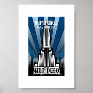 Poster - Empire State Building Art Deco