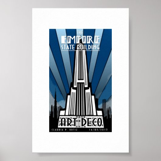 Poster - Empire State Building Art Deco (Vorne)