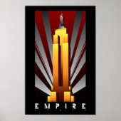 Poster - Empire State Gebäude Art Deco (Vorne)