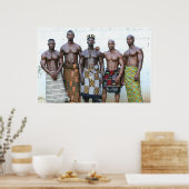 Poster, En Afrique, fünf Krieger Poster (Küche)