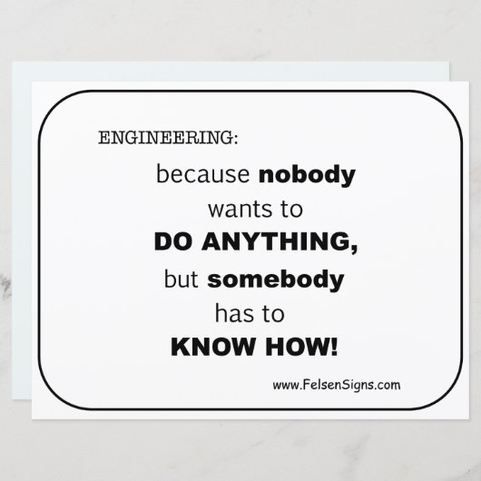 Poster - Engineering Know How (Vorne/Hinten)