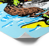 Poster/Ente in einem Teich Poster (Ecke)