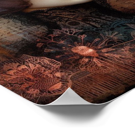 Poster Ephemera Viktorianisch Lady Gothic Butterfl (Ecke)