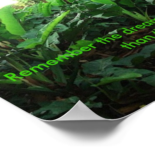 Poster: Erinnern Sie sich an die Träume. ... Poster (Ecke)