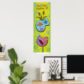 Poster - Es regnet Blume - Buellton.Art (Heimbüro)