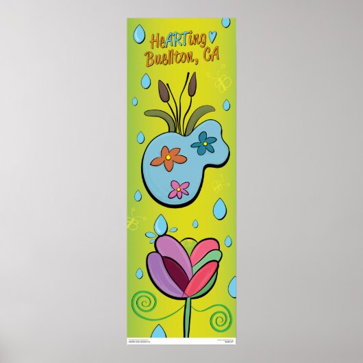 Poster - Es regnet Blume - Buellton.Art (Vorne)