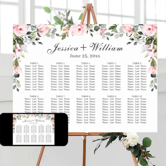 POSTER Eukalyptus-Rose 10 Tische SITZENSTATT