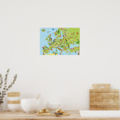 Poster - Europa Geographische Geschichtsschulen (Küche)