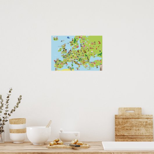 Poster - Europa Geographische Geschichtsschulen (Küche)