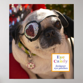 Poster: Eye Candy Eyes Mascot, Trixie der Mops Poster