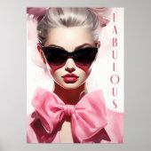 Poster Fabulous Mode Model Pink Bow (Vorne)