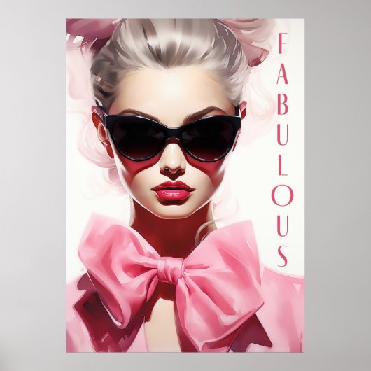 Poster Fabulous Mode Model Pink Bow (Vorne)