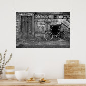 Poster - Fahrradleerung gegen Wand (Küche)