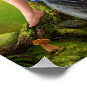 Poster Fantasy Girl Fee und Freund Wolf. (Ecke)