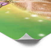 Poster Fantasy Portrait Frau Giraffe Leinwand Druc (Ecke)