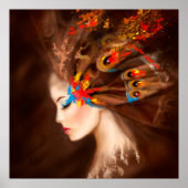 Poster Fantasy Schöne Frühjahrsschmetterling (Vorne)