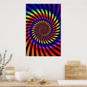 Poster: Farbenfrohe Spiralgestaltung Poster (Küche)