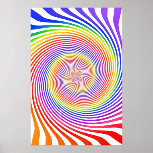 Poster: Farbenfrohe Spiralgestaltung Poster (Vorne)