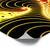 Poster: Farbiges Fraktal Vortex Poster (Ecke)