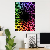 Poster: Farbiges Fraktal Vortex Poster (Heimbüro)