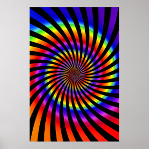 Poster: Farbiges Spiraldesign Poster
