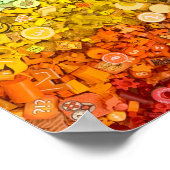 Poster: Farbspektrum von Brettspielstücken Poster (Ecke)