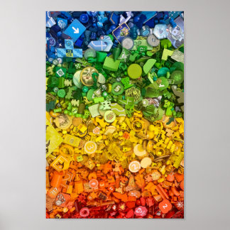 Poster: Farbspektrum von Brettspielstücken Poster