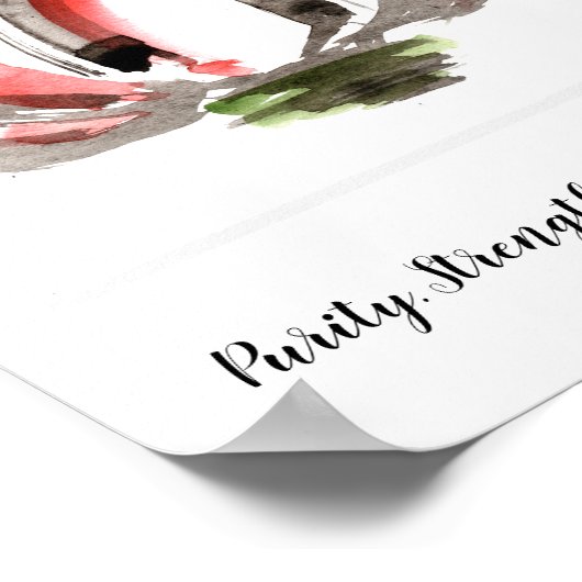 Poster featuring a stylized lotus blossom (Ecke)