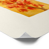 Poster featuring red and yellow Japanese nagajuban (Ecke)