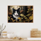 Poster Feline Adventures in the Forest (Küche)