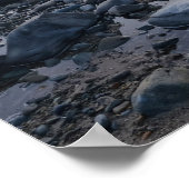 Poster - Felsstrand bei Sonnenuntergang (Ecke)