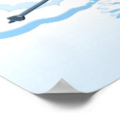 Poster Female Downhill Skier Winter Sport (Ecke)