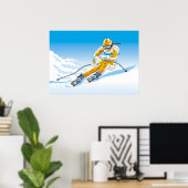 Poster Female Downhill Skier Winter Sport (Heimbüro)