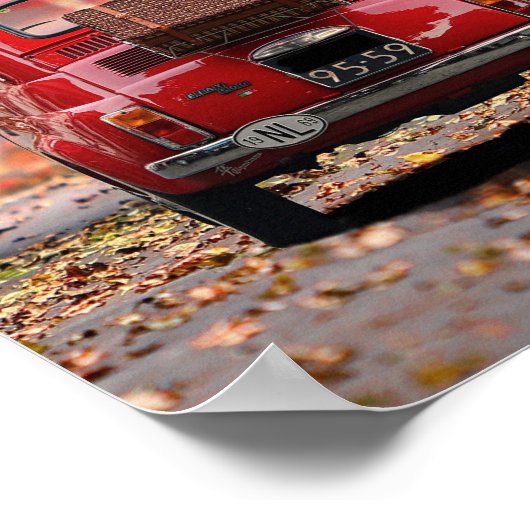 Poster Fiat 500 (Ecke)