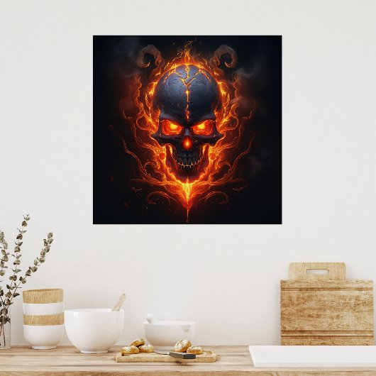 Poster Fiery Death’s Head (Küche)