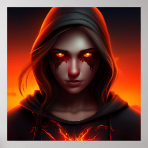 Poster Fille Super-Héros