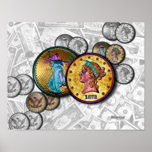 Poster & Fine Art - Big Coin Pop Kunst