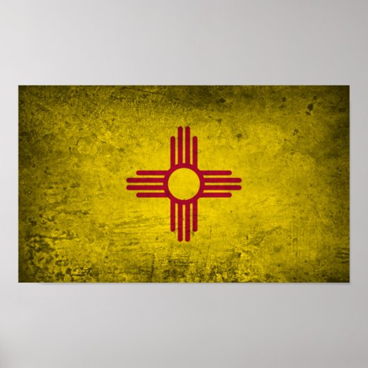 Poster-Flagge für das neue Mexiko Poster (Vorne)