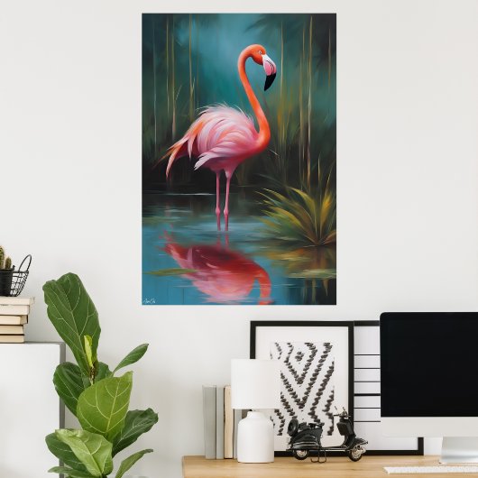 Poster | Flamingo | Art (Heimbüro)
